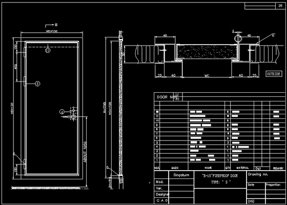 acheter Minute en acier ignifuge de la porte 45 d'entrée 1 heure porte en verre évaluée du feu de 2 heures fabrication en ligne